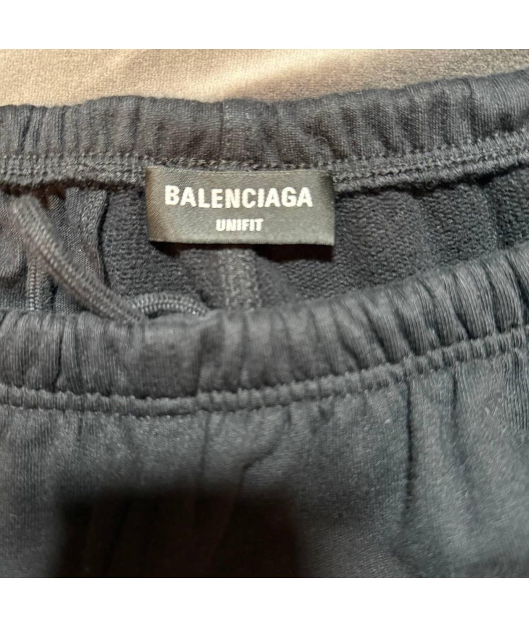 BALENCIAGA Черный хлопковый спортивный костюм, фото 3
