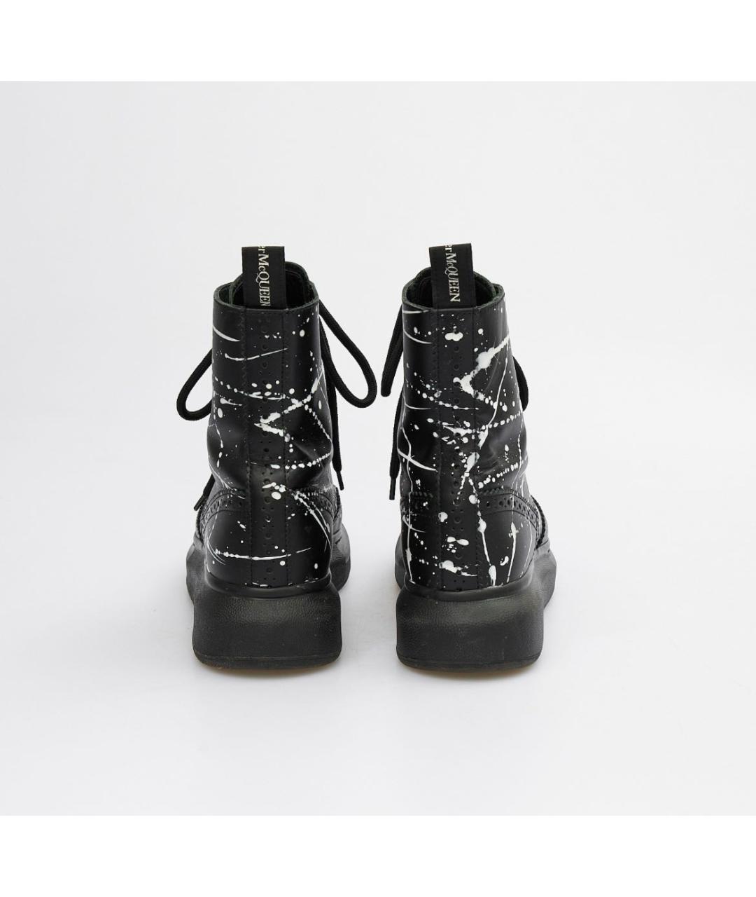 ALEXANDER MCQUEEN Черные кожаные ботинки, фото 3