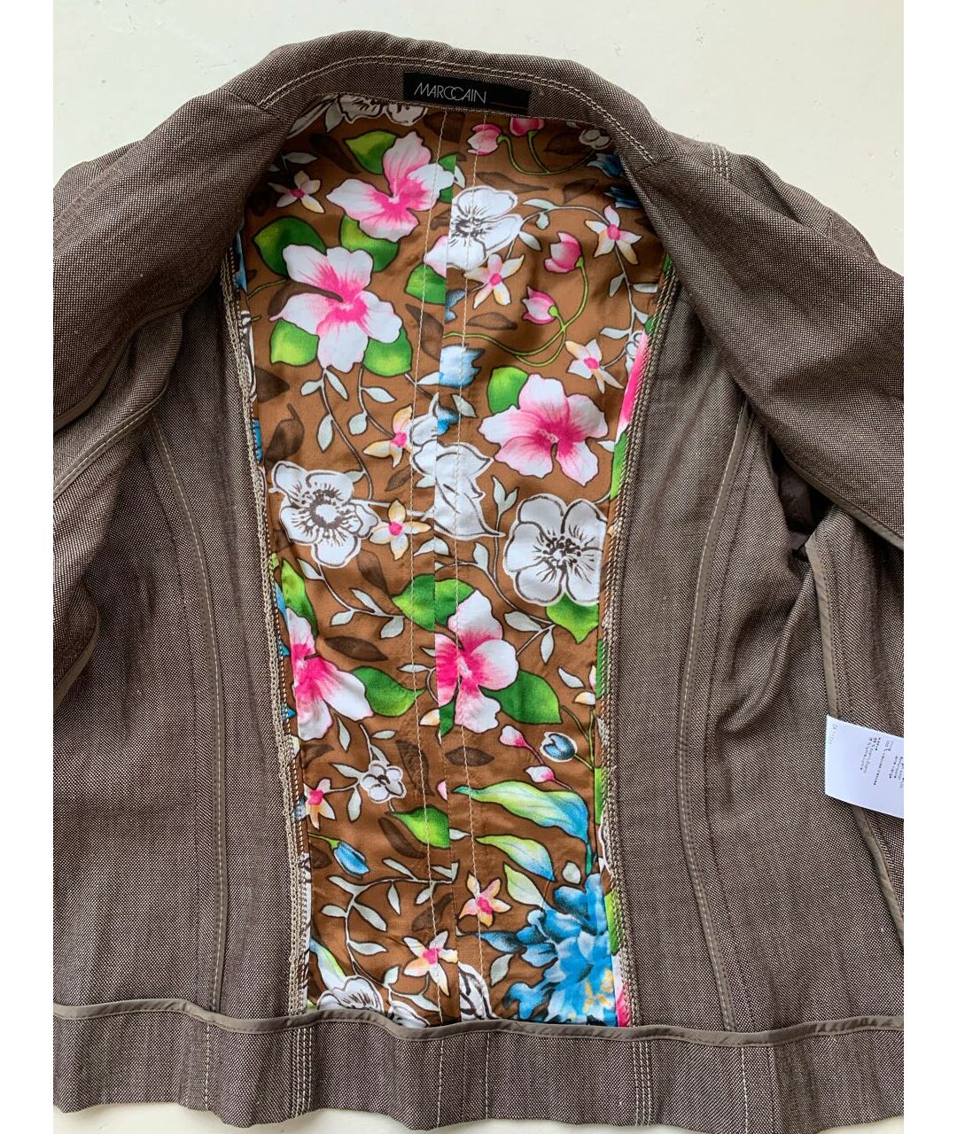MARC CAIN Коричневый льняной жакет/пиджак, фото 5
