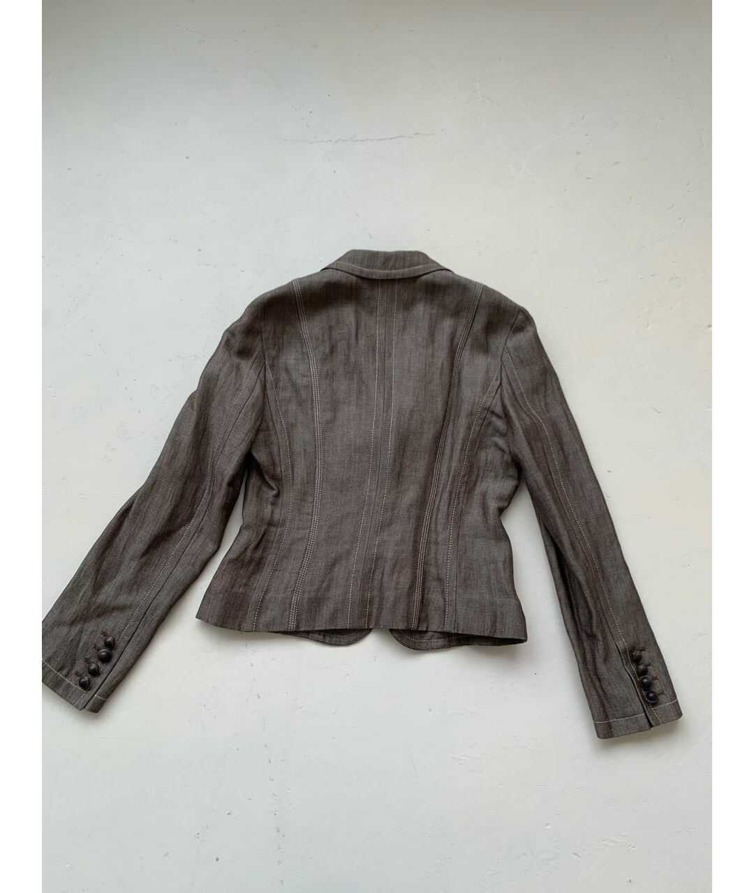 MARC CAIN Коричневый льняной жакет/пиджак, фото 3