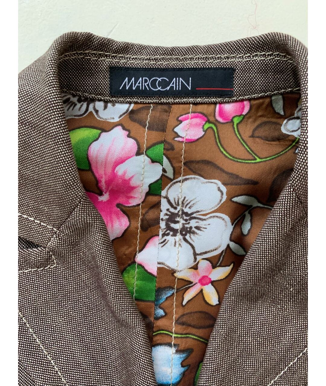 MARC CAIN Коричневый льняной жакет/пиджак, фото 2
