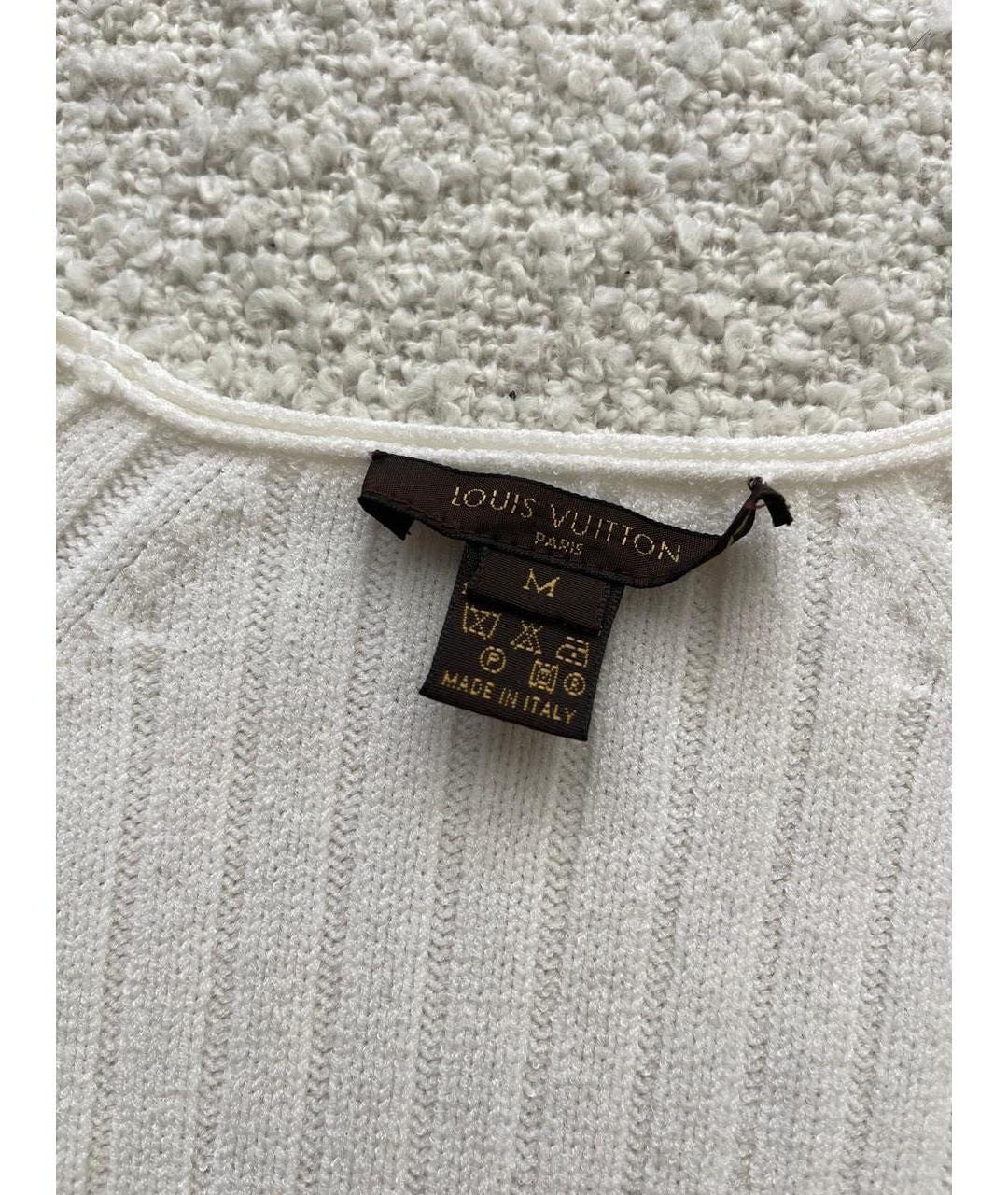 LOUIS VUITTON Белая хлопковая футболка, фото 4
