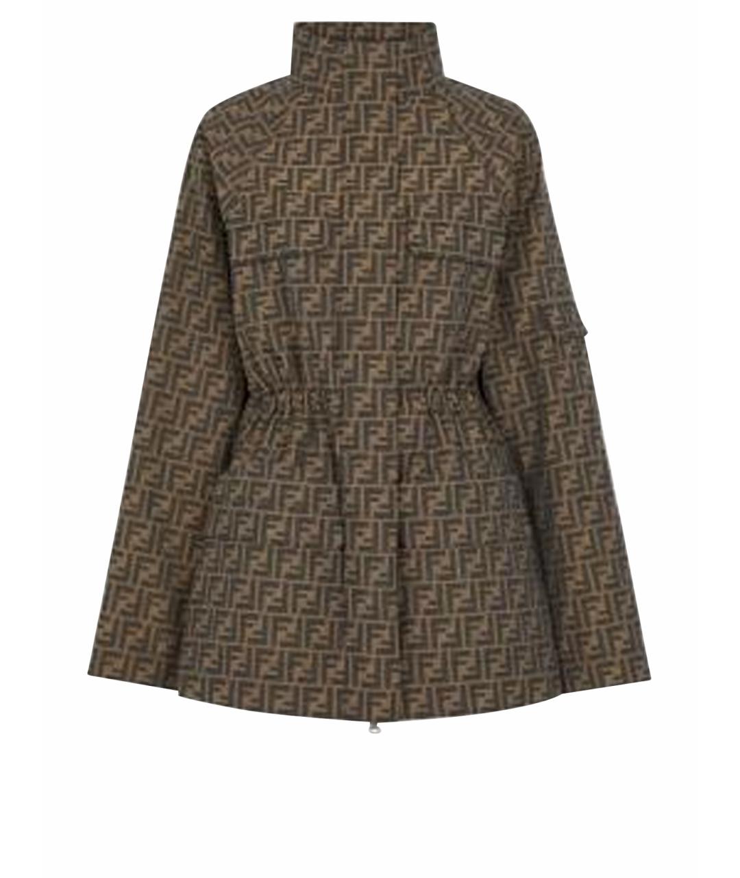 FENDI Коричневая парка, фото 1