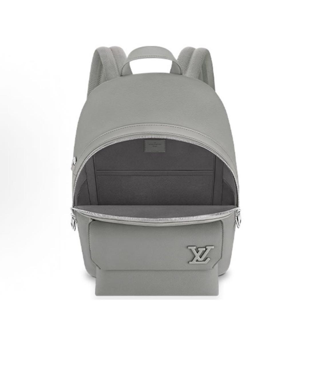 LOUIS VUITTON Серый кожаный портфель, фото 3