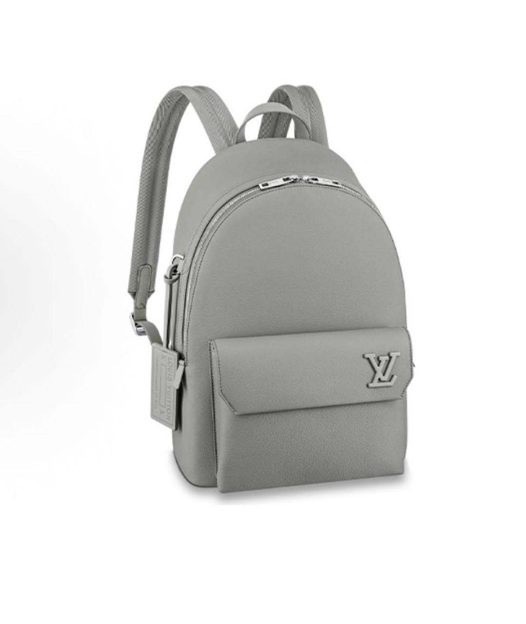 LOUIS VUITTON Серый кожаный портфель, фото 8