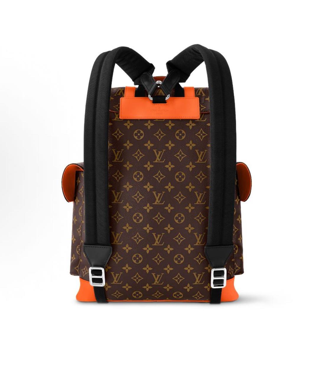 LOUIS VUITTON Оранжевый кожаный портфель, фото 3