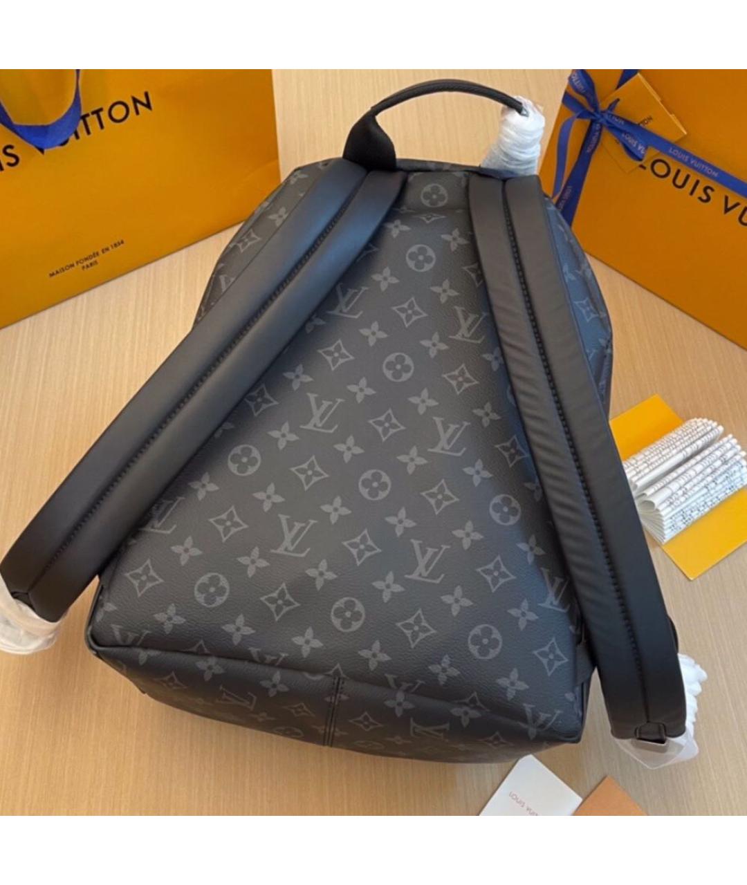 LOUIS VUITTON Черный кожаный портфель, фото 6