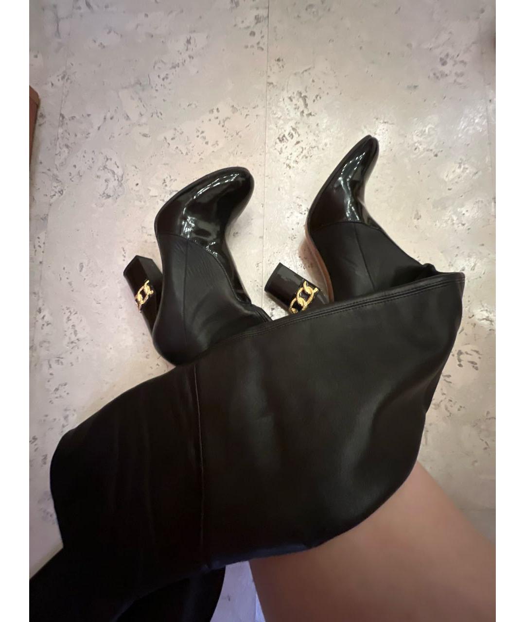 CASADEI Черные кожаные ботфорты, фото 6
