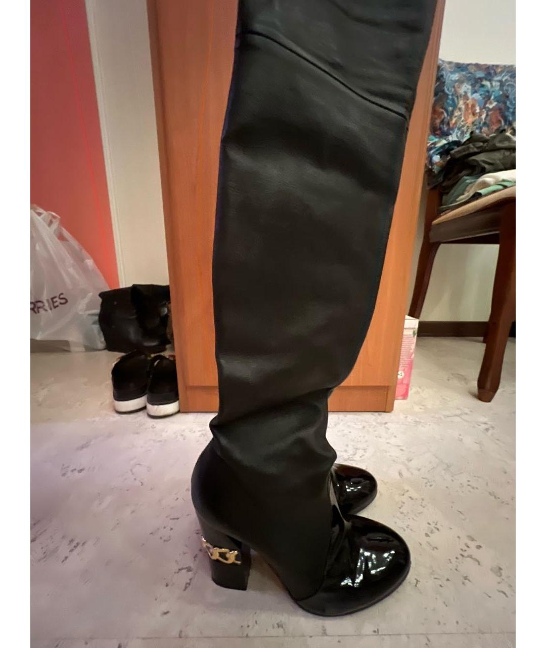 CASADEI Черные кожаные ботфорты, фото 5