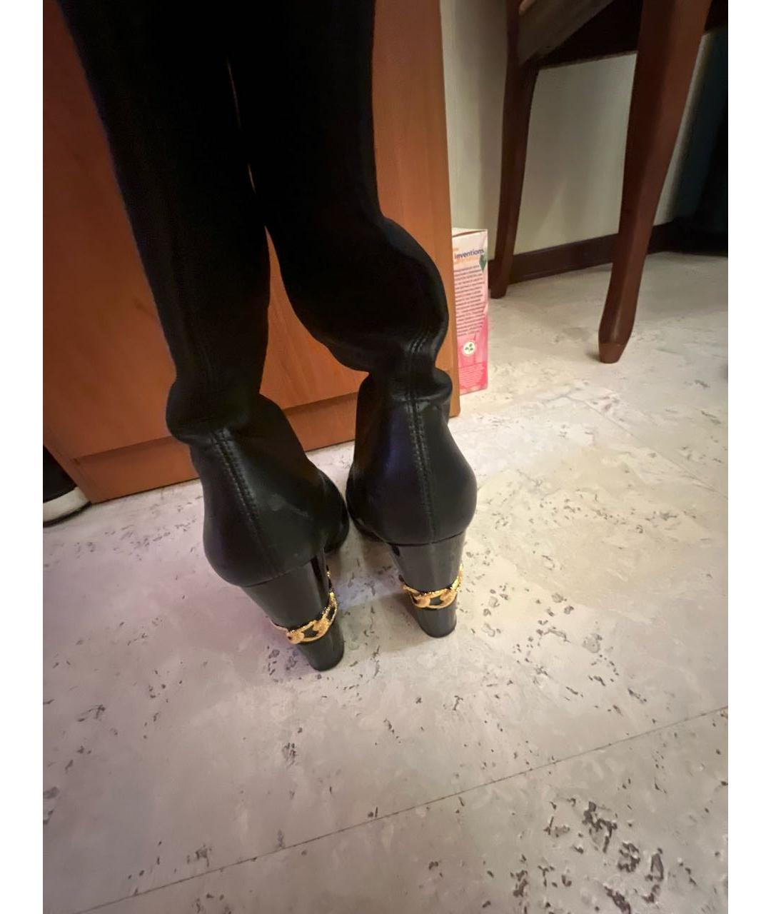 CASADEI Черные кожаные ботфорты, фото 4