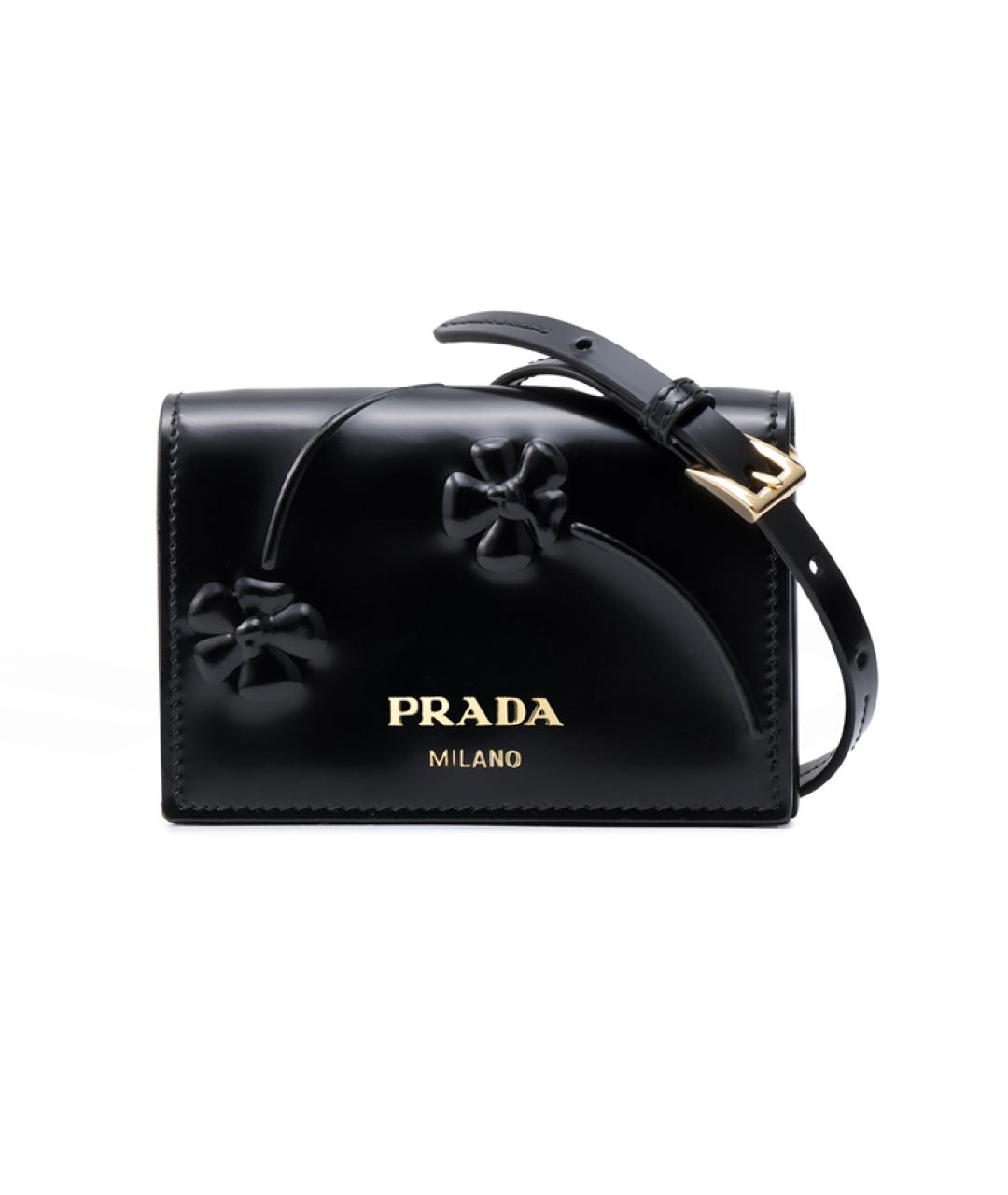 PRADA Черный кожаный кошелек, фото 2
