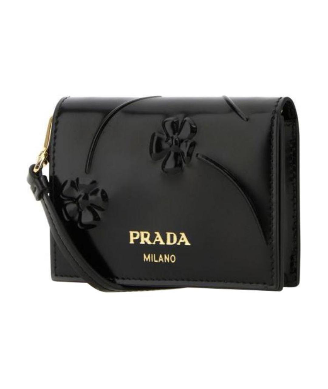 PRADA Черный кожаный кошелек, фото 3