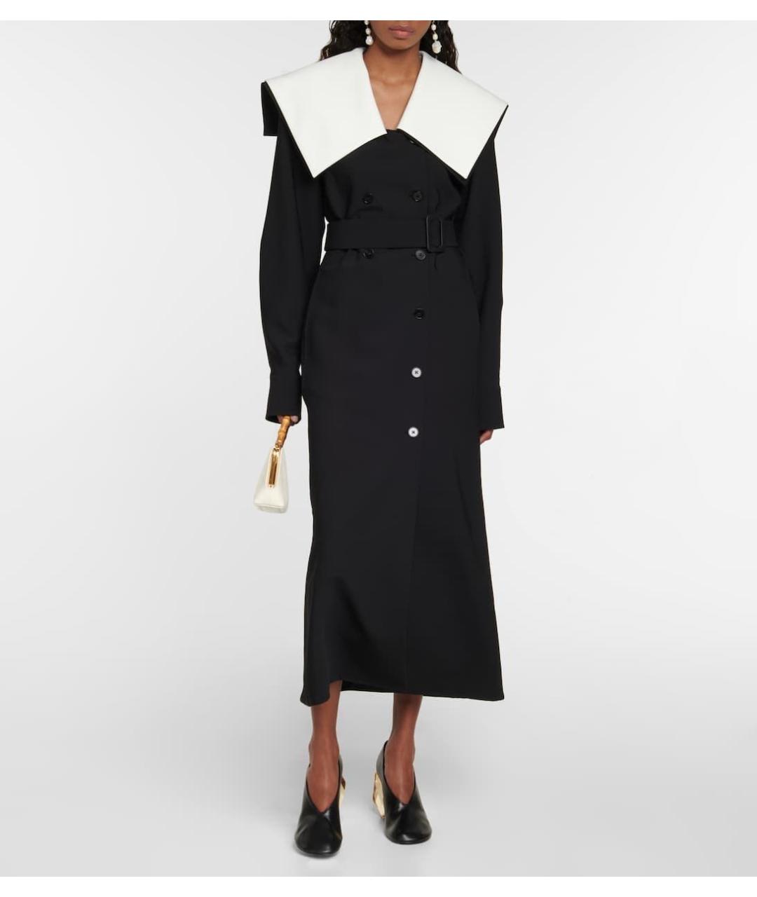 JIL SANDER Черное пальто, фото 2