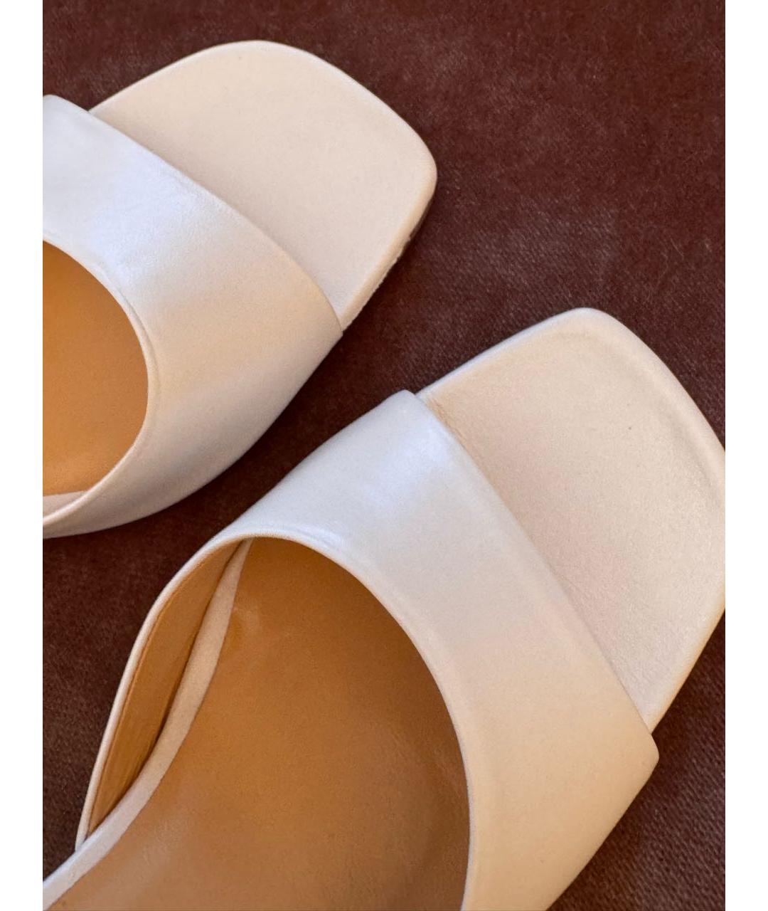 BY FAR Белые кожаные мюли, фото 7