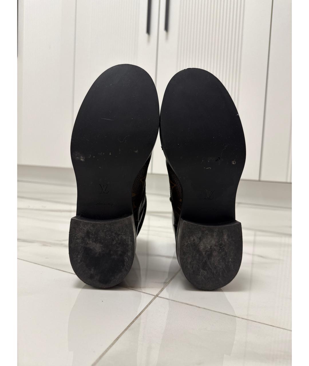 LOUIS VUITTON Коричневые кожаные ботинки, фото 5