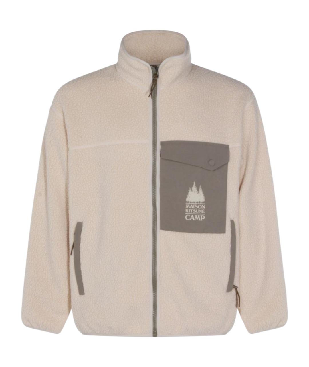 MAISON KITSUNE Бежевая полиэстеровая куртка, фото 1