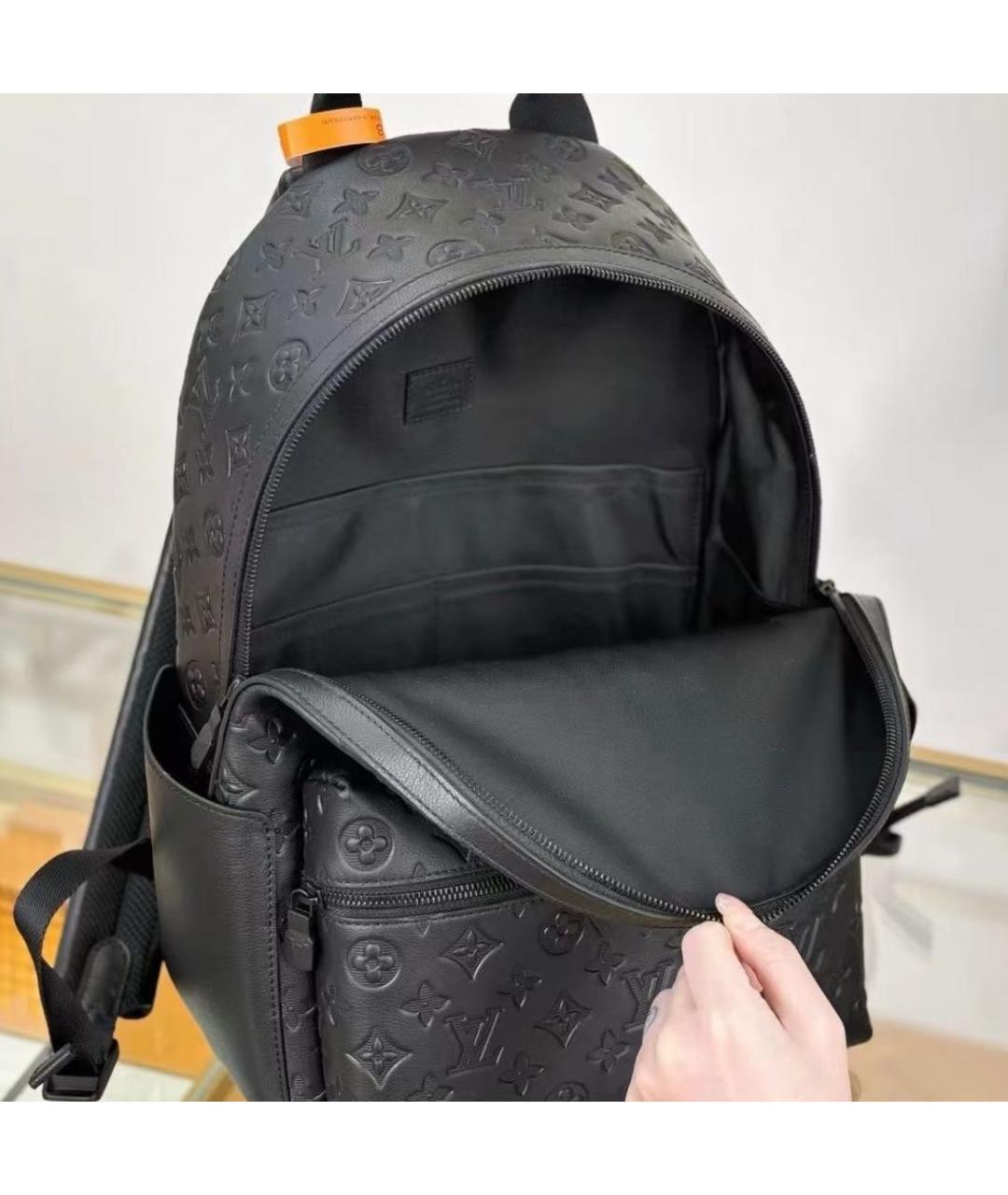 LOUIS VUITTON Черный кожаный рюкзак, фото 2