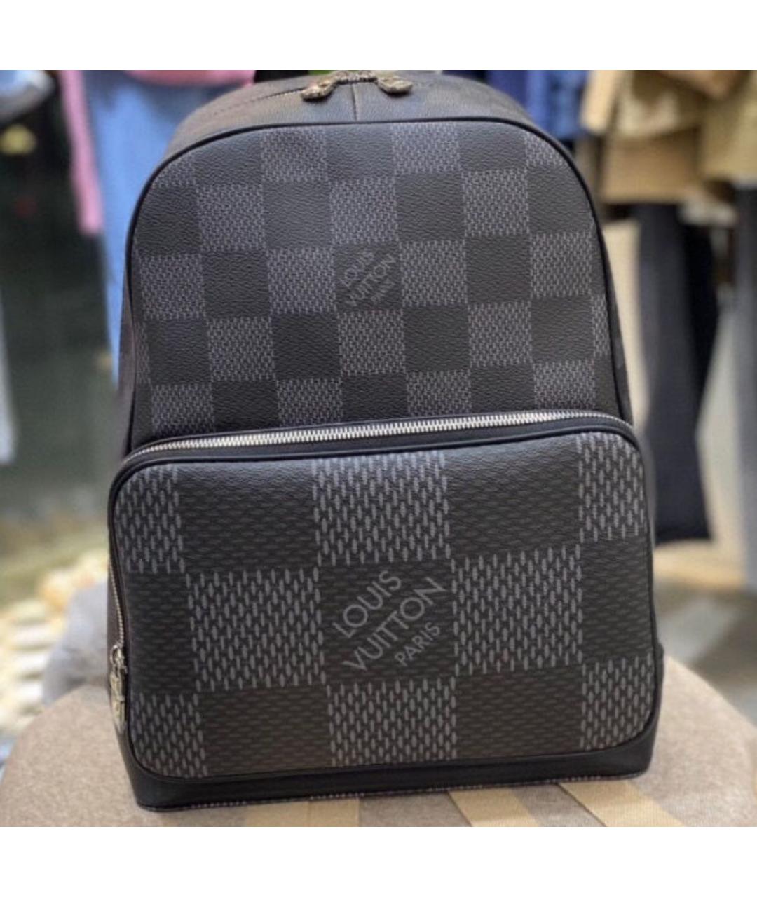 LOUIS VUITTON Серый кожаный рюкзак, фото 5