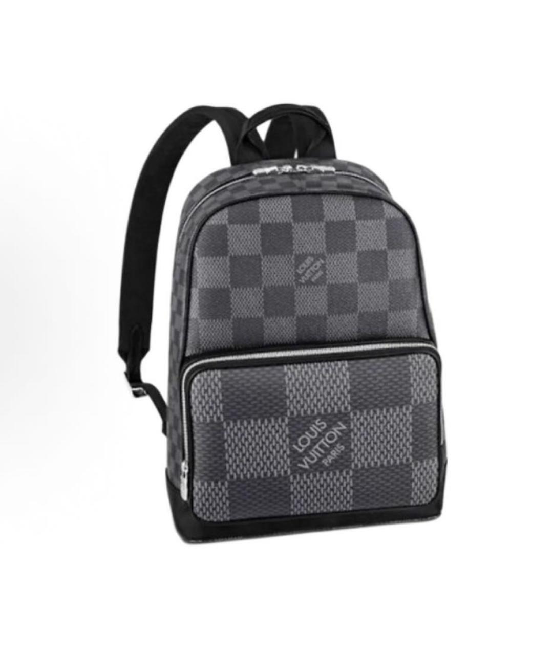 LOUIS VUITTON Серый кожаный рюкзак, фото 6