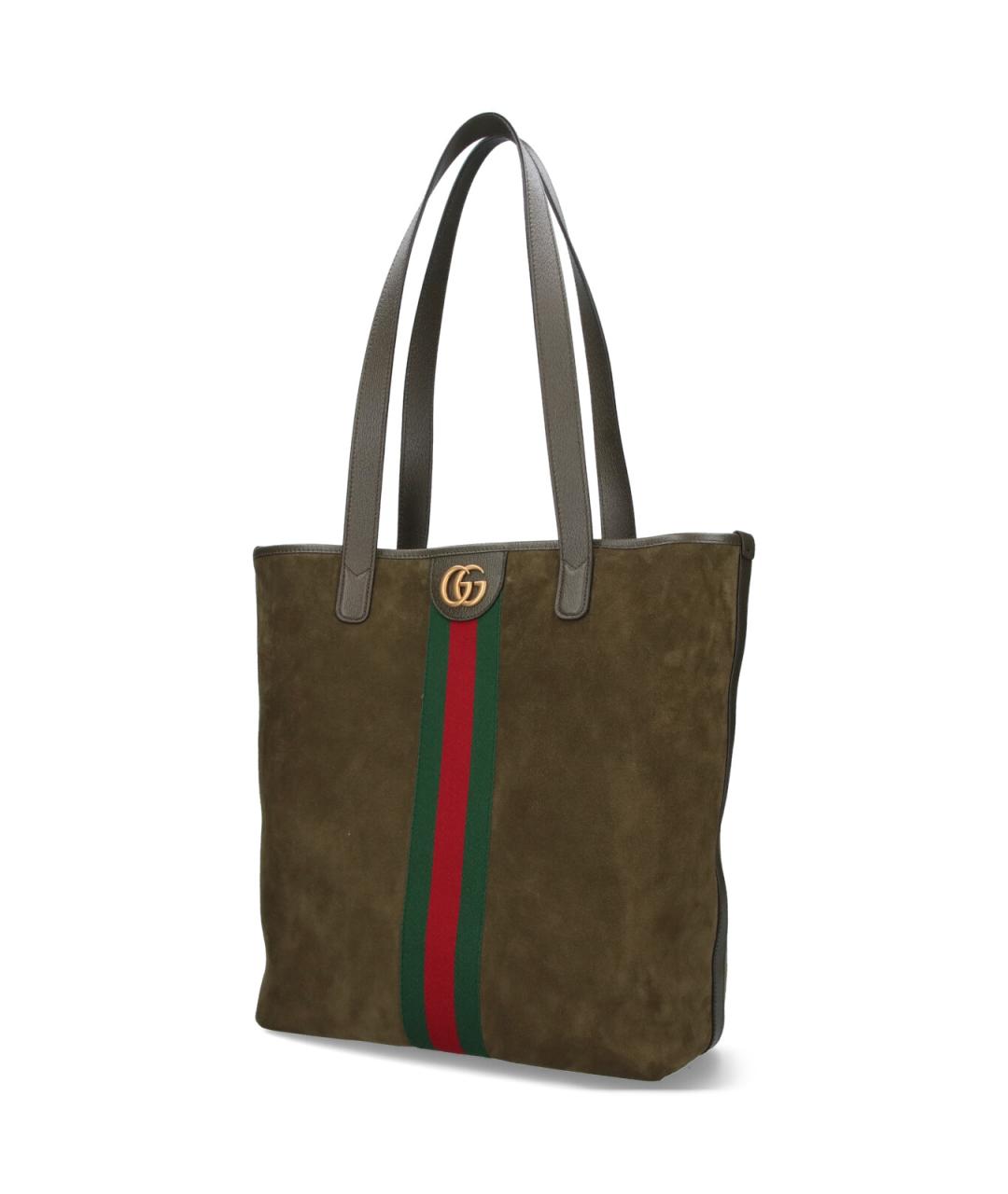 GUCCI Зеленая кожаная сумка тоут, фото 2