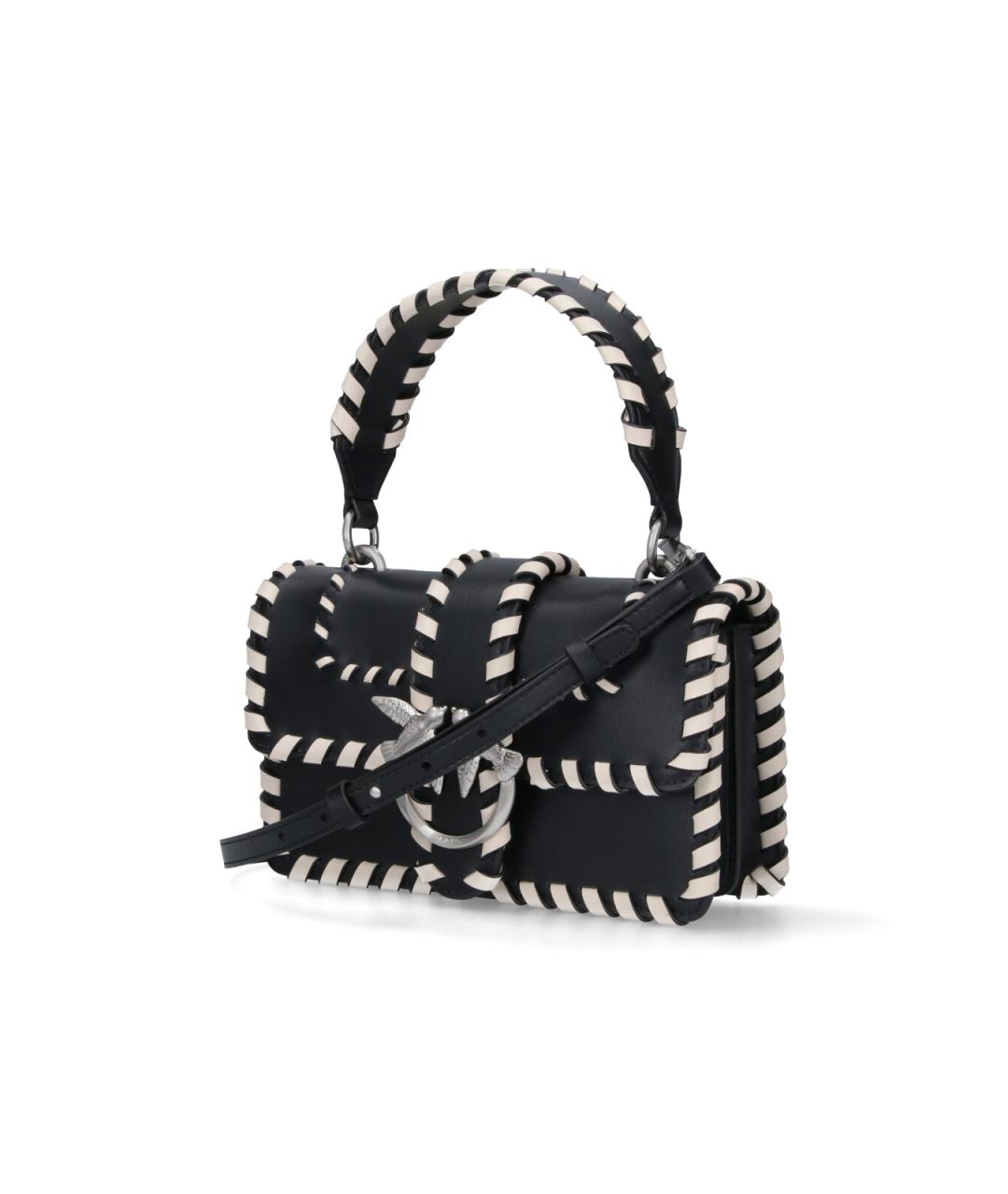 PINKO Черная кожаная сумка тоут, фото 2