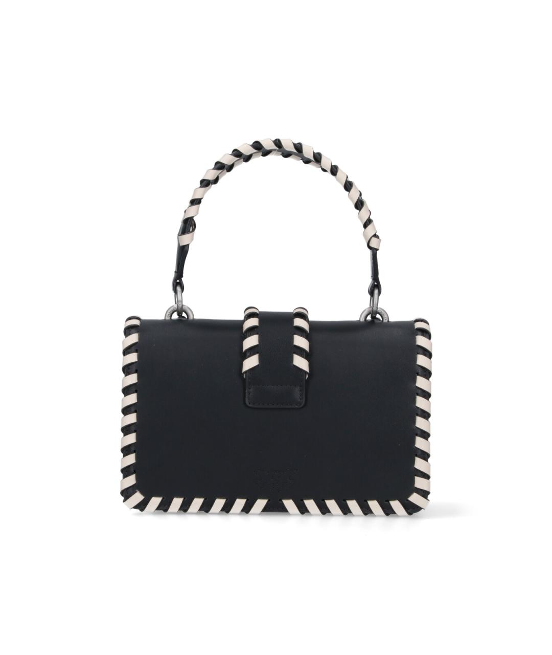 PINKO Черная кожаная сумка тоут, фото 3