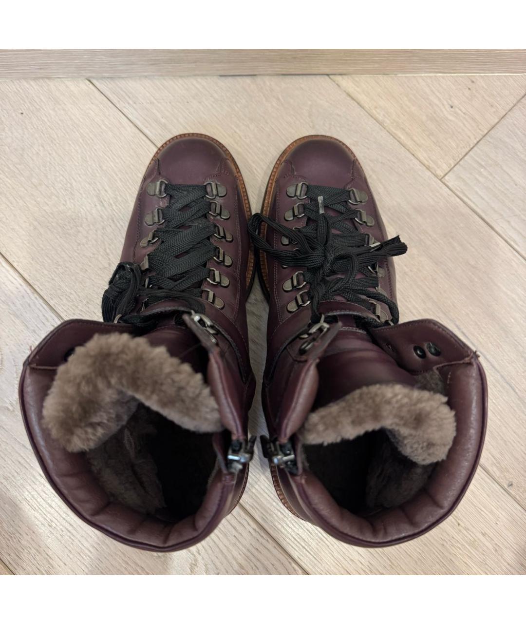 SANTONI Фиолетовые кожаные ботинки, фото 3