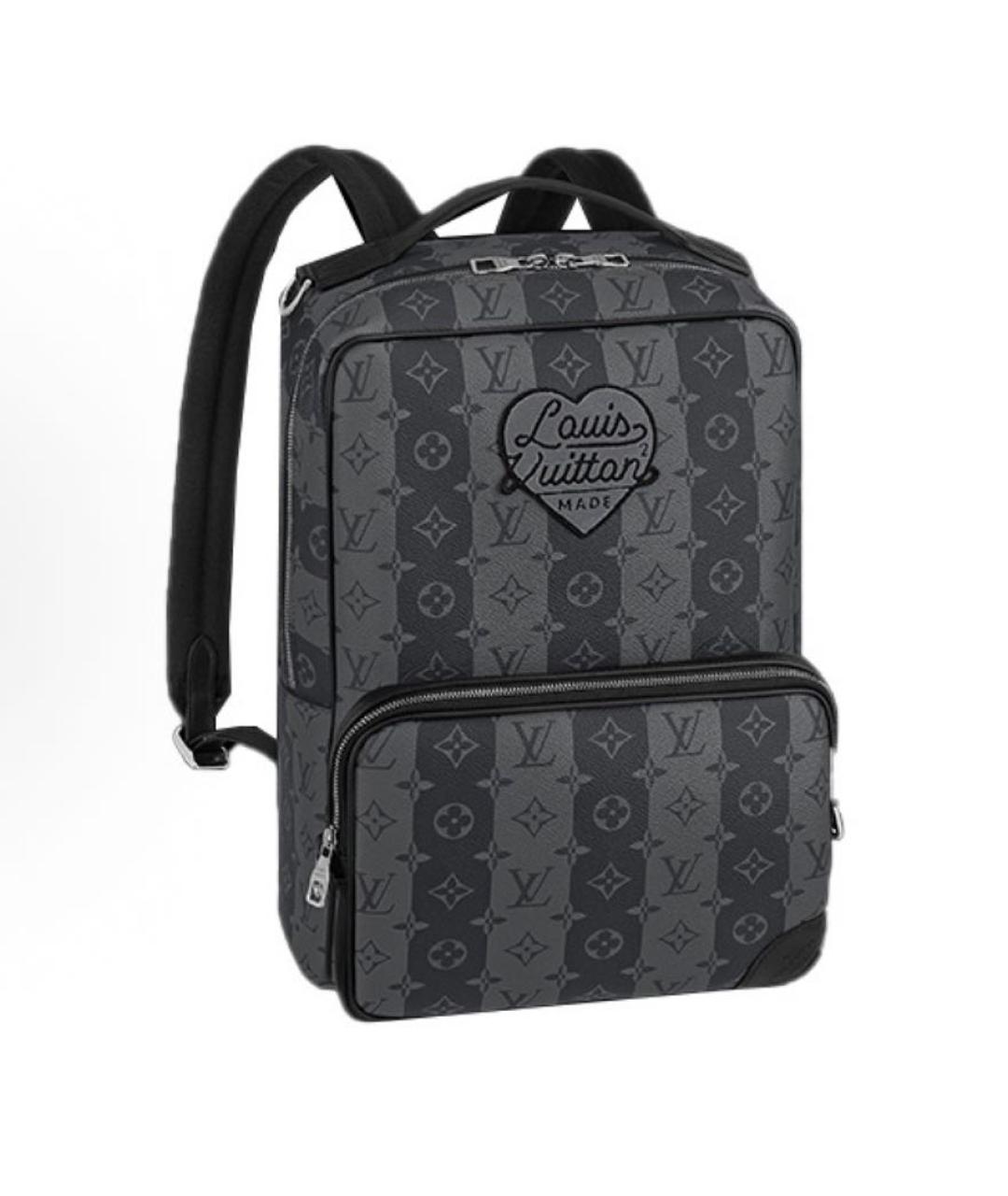 LOUIS VUITTON Антрацитовый кожаный рюкзак, фото 6
