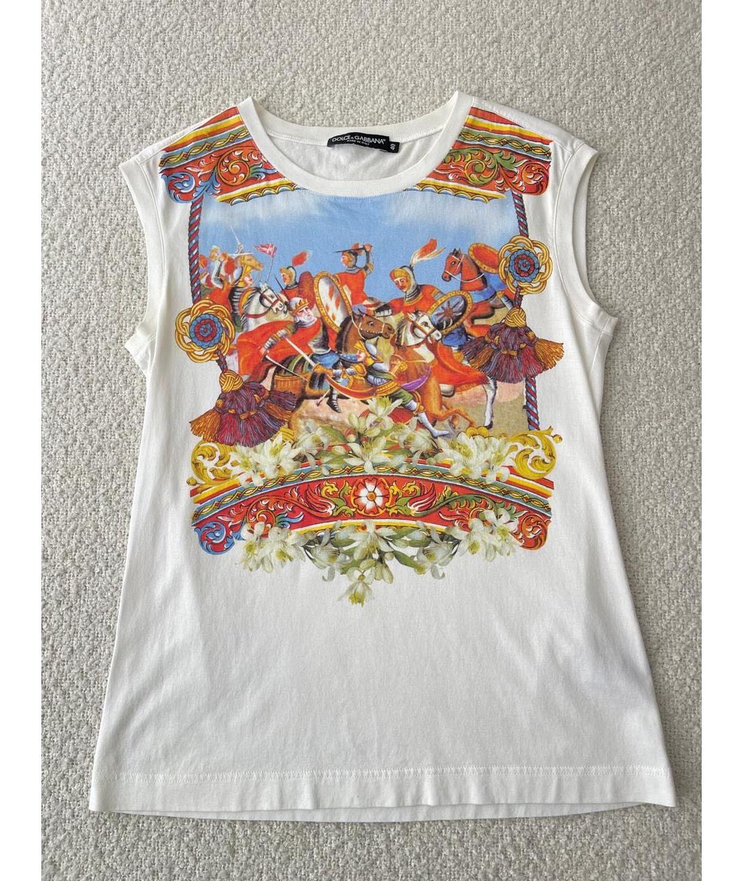 DOLCE&GABBANA Мульти хлопковая майка, фото 7