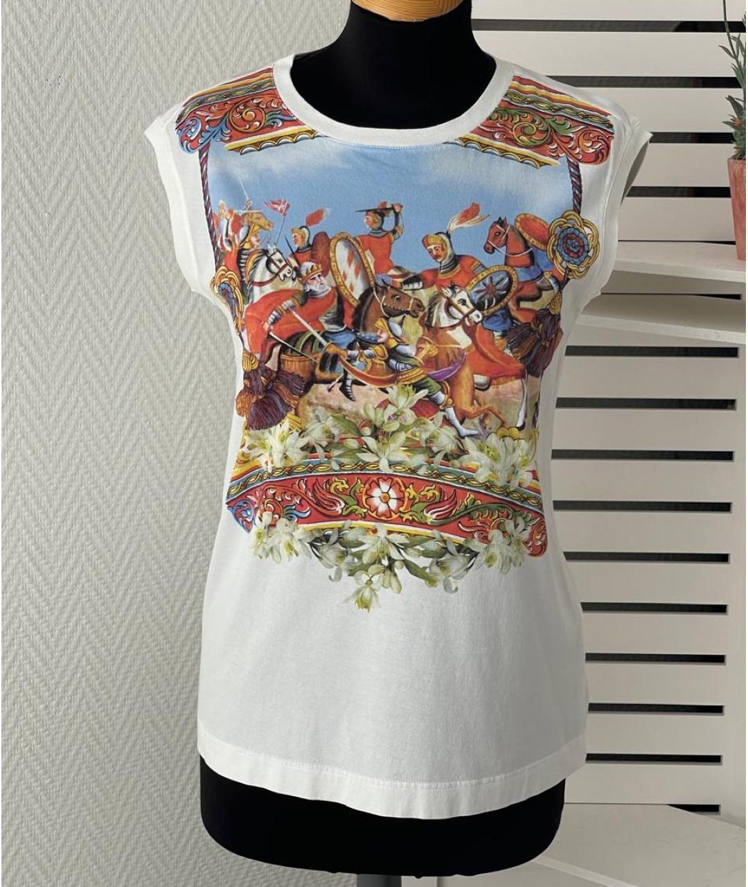 DOLCE&GABBANA Мульти хлопковая майка, фото 8