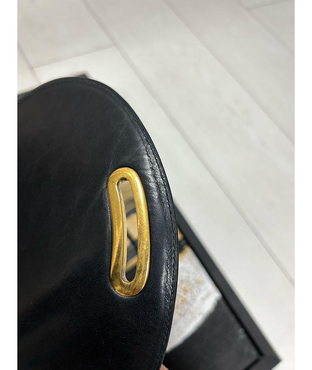 HERMES Черная кожаная сумка через плечо, фото 8