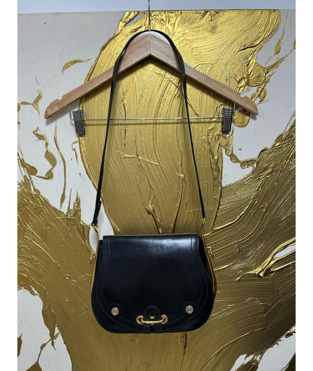 HERMES Черная кожаная сумка через плечо, фото 9