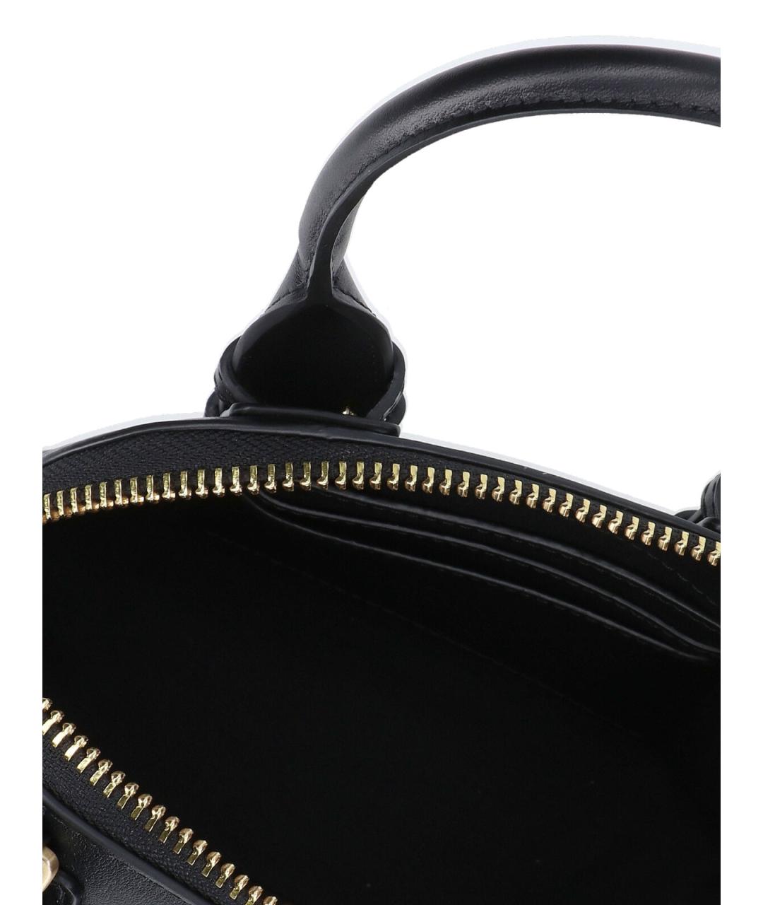 PINKO Черная кожаная сумка с короткими ручками, фото 4