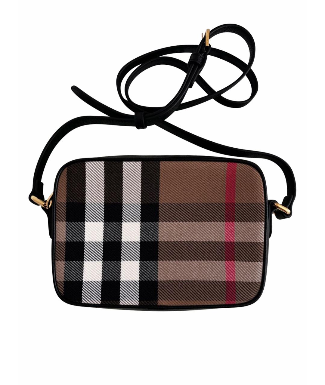 BURBERRY Черная кожаная сумка через плечо, фото 1