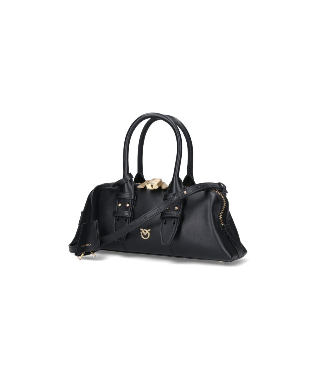 PINKO Черная кожаная сумка тоут, фото 2