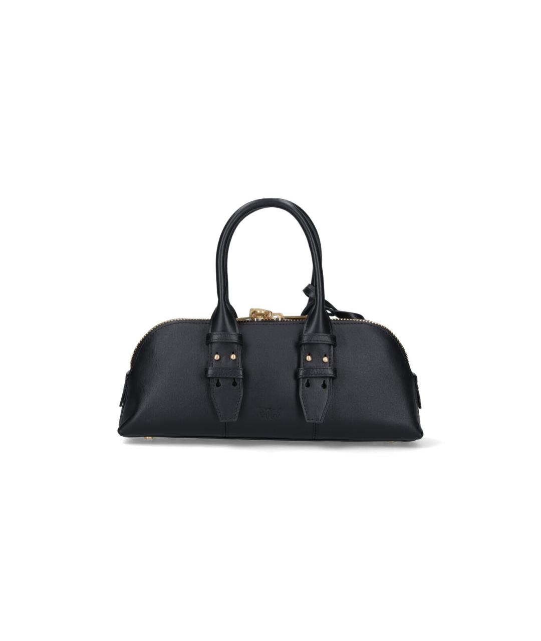 PINKO Черная кожаная сумка тоут, фото 3