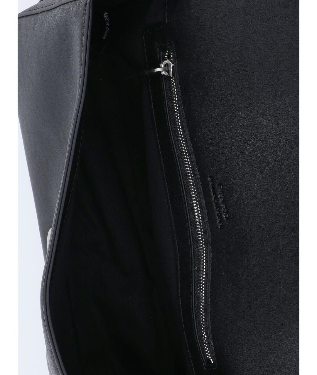 PINKO Черная кожаная сумка тоут, фото 4