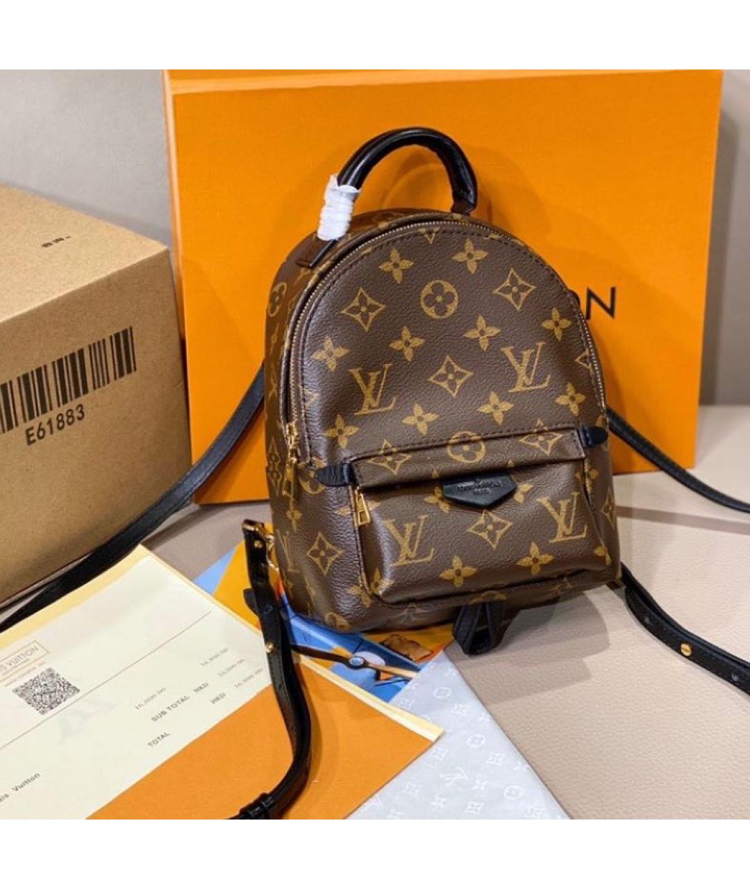 LOUIS VUITTON Коричневый кожаный рюкзак, фото 5