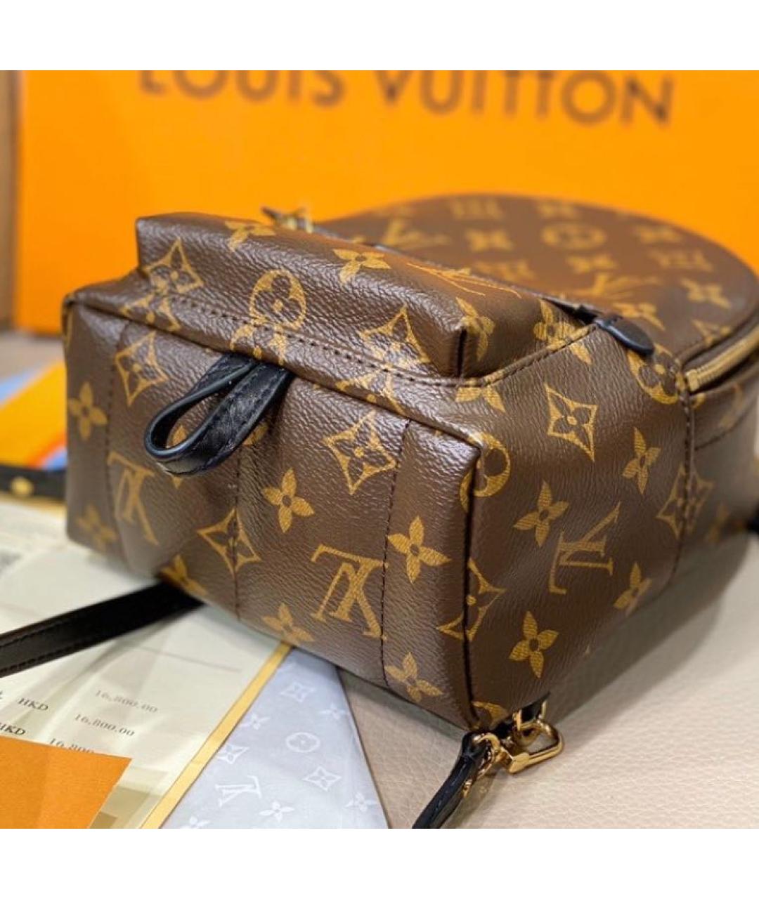 LOUIS VUITTON Коричневый кожаный рюкзак, фото 8