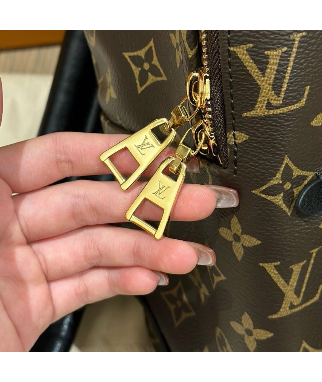 LOUIS VUITTON Коричневый кожаный рюкзак, фото 6
