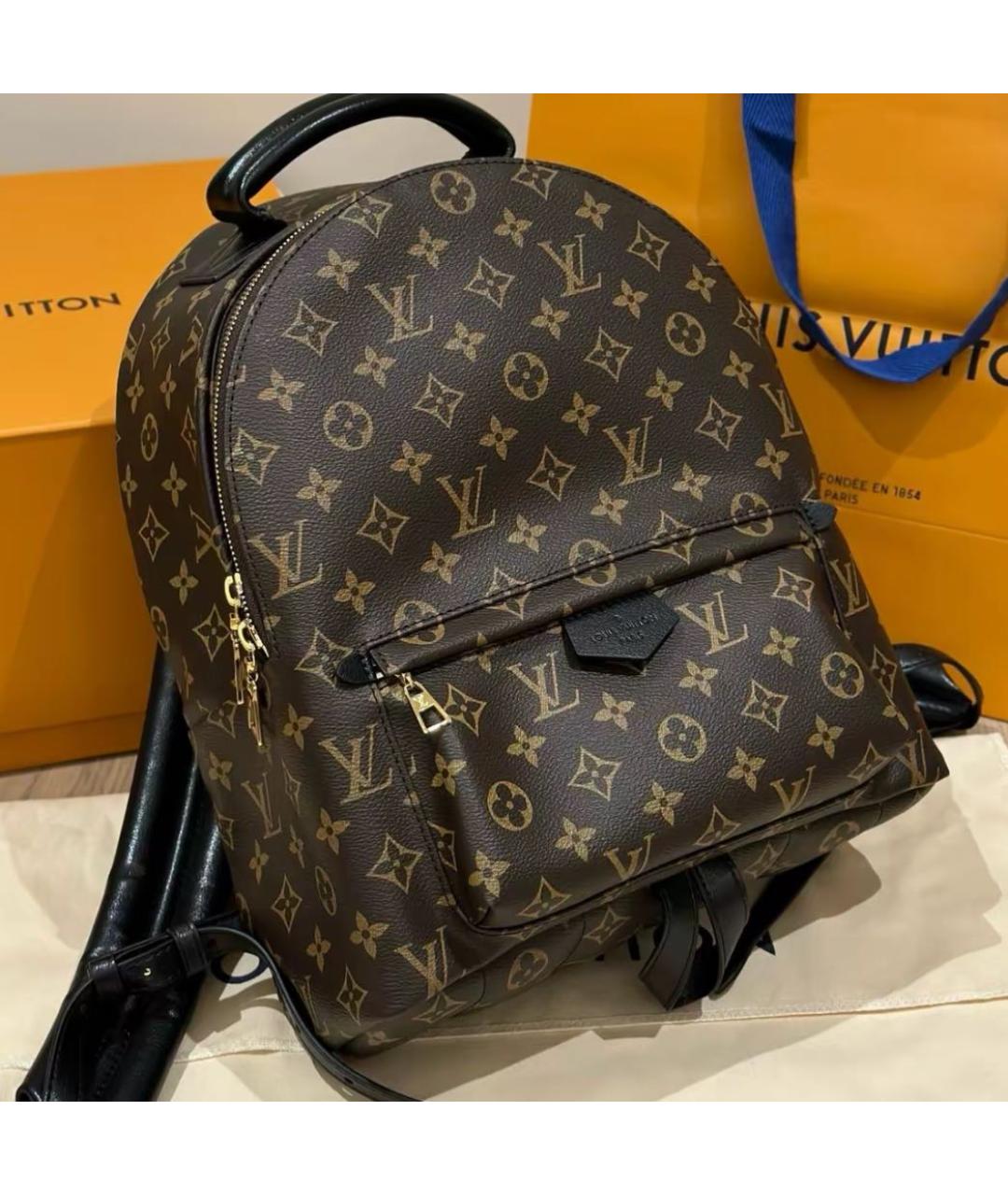LOUIS VUITTON Коричневый кожаный рюкзак, фото 4