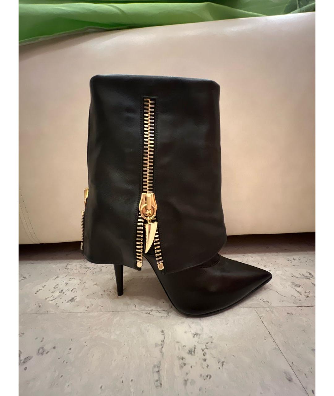 GIUSEPPE ZANOTTI DESIGN Черные кожаные ботильоны, фото 9