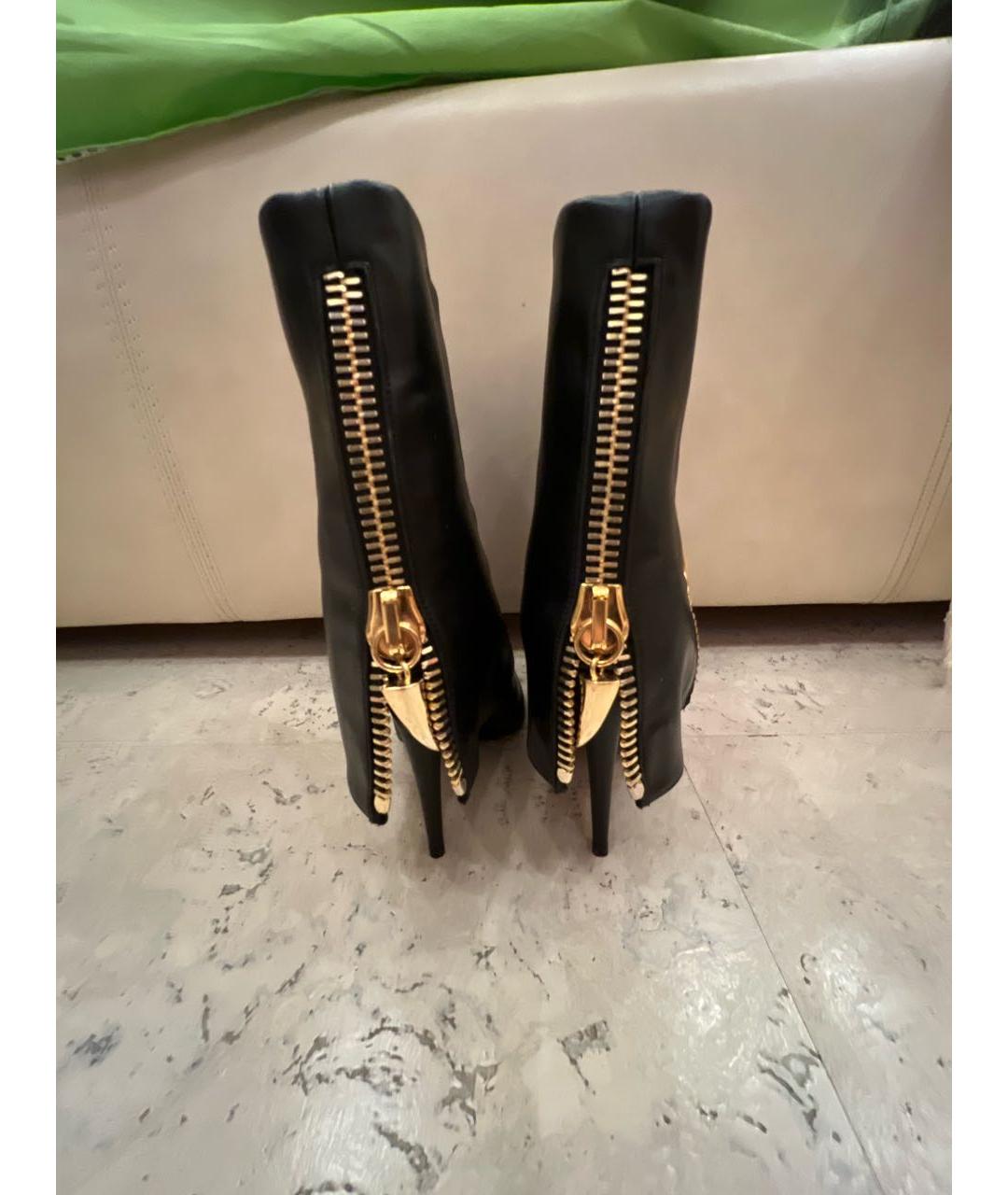 GIUSEPPE ZANOTTI DESIGN Черные кожаные ботильоны, фото 4