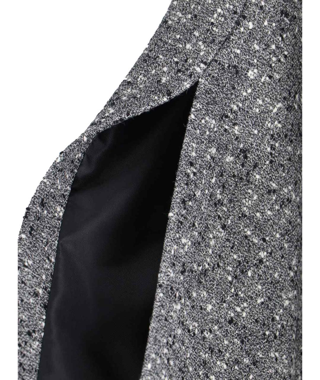 GUCCI Серая шерстяная юбка миди, фото 5