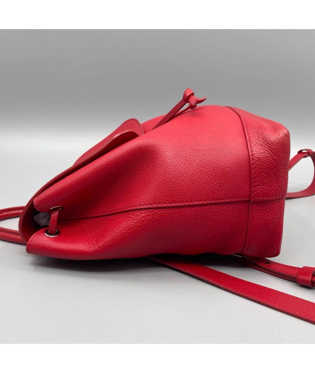 LOUIS VUITTON Красный кожаный рюкзак, фото 5