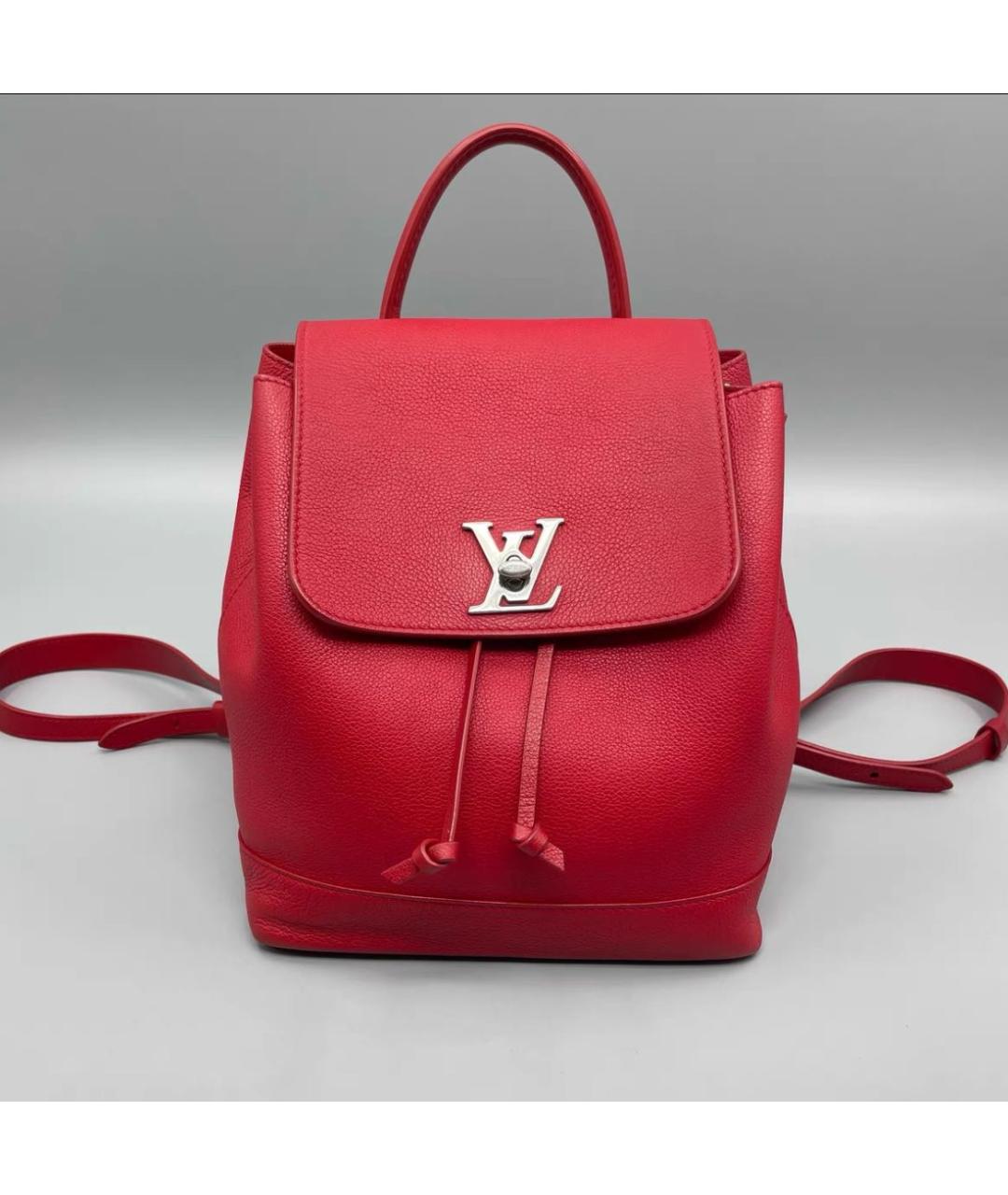 LOUIS VUITTON Красный кожаный рюкзак, фото 6