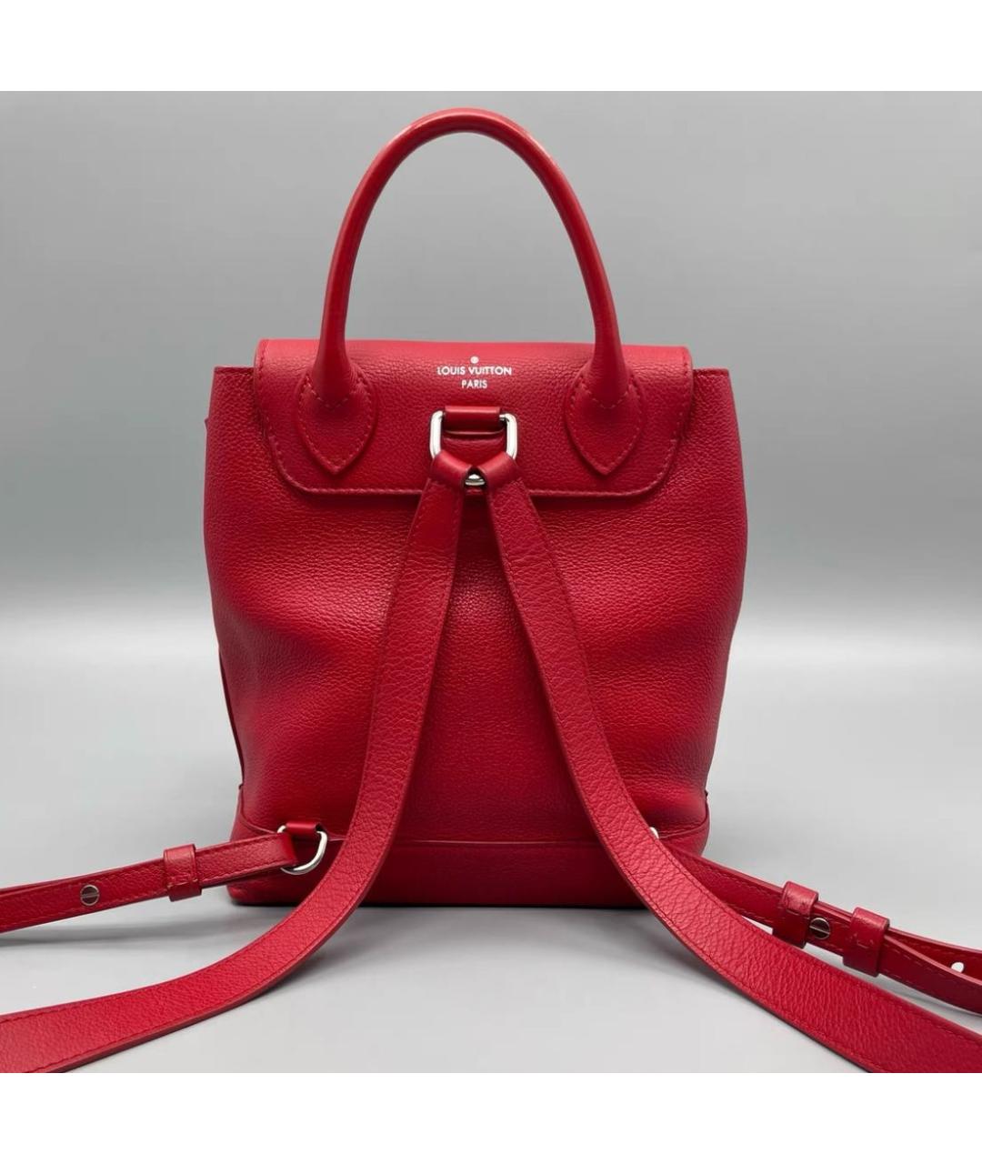 LOUIS VUITTON Красный кожаный рюкзак, фото 3