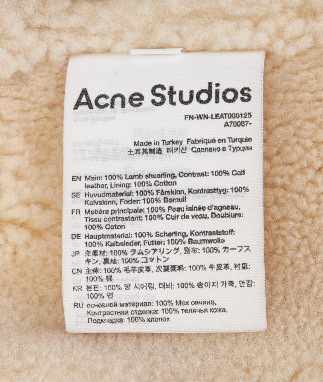 ACNE STUDIOS Черная кожаная дубленка, фото 6