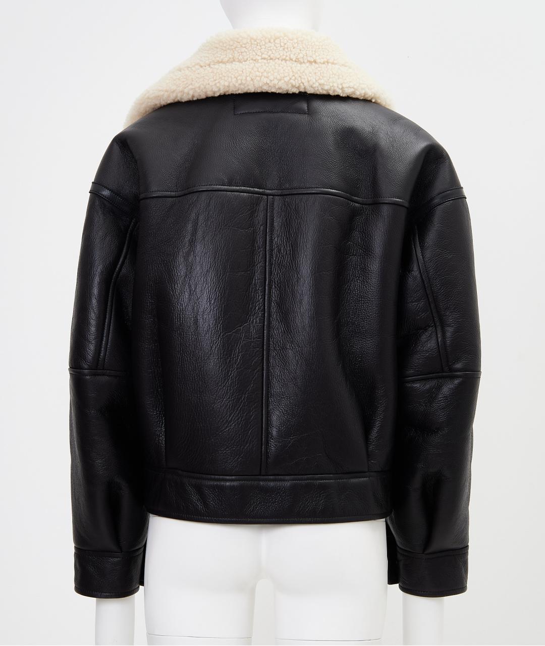 ACNE STUDIOS Черная кожаная дубленка, фото 2