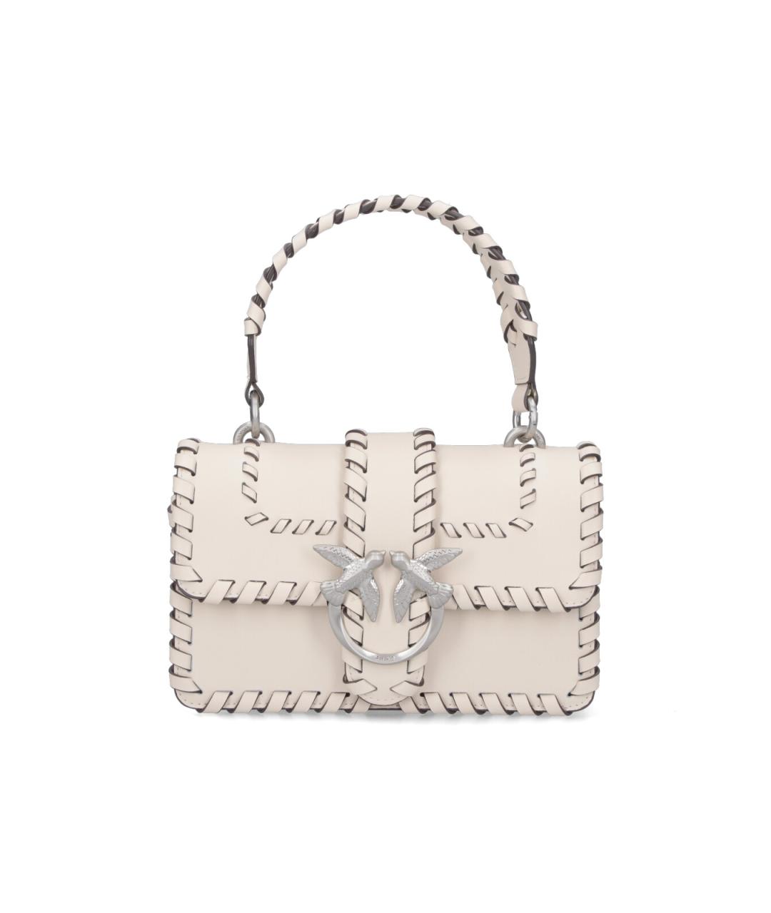 PINKO Белая кожаная сумка тоут, фото 1